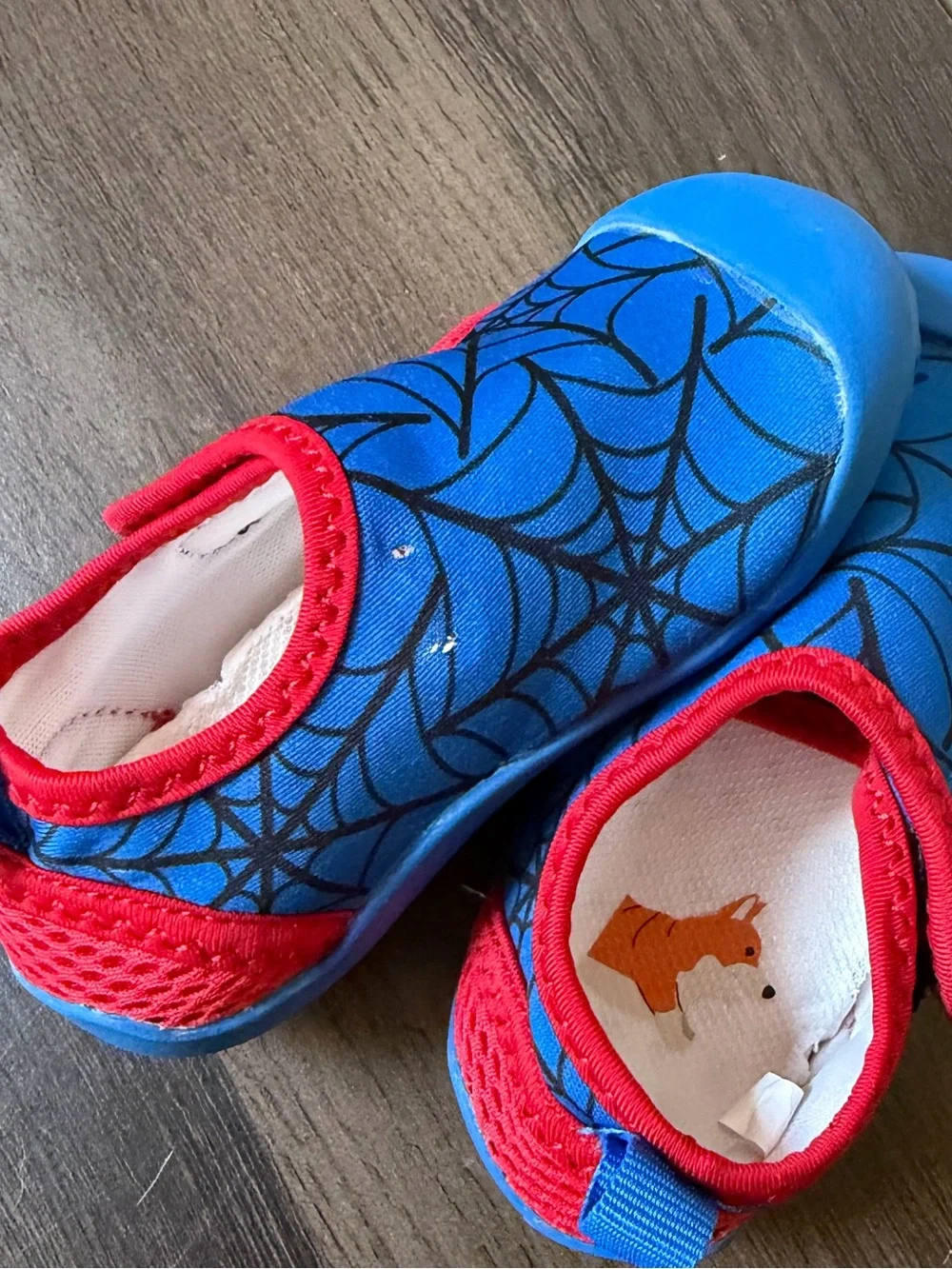 Water Kids Toddler Blue & Red Spiderweb Water Shoes Aqua Shoes